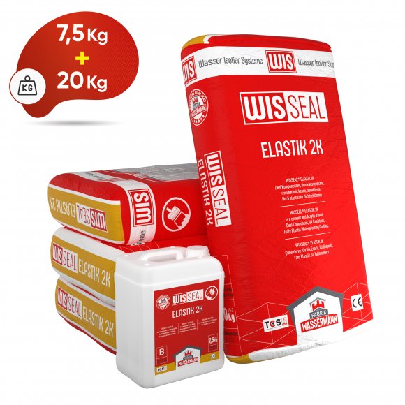 WISSEAL® ELASTIK 2K Dvokomponentni na bazi cementa i akrila, Potpuno elastičan hidroizolacijski mort