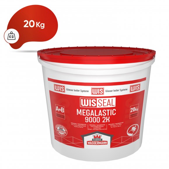 WISSEAL® MEGA LASTIC 9000 2K Dvokomponentni na bazi cementa i akrila, visoka elastičnost, Brzovezujući hidroizolacijski mort