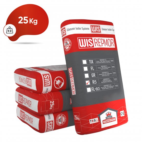 WISREPMOR® R5 Polimer – ojačan vlaknima Malter za korekciju i popravku betona.