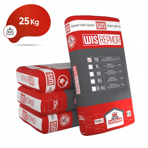 WISREPMOR® TIX Tiksotropni polimer – ojačan vlaknima Malter za korekciju i popravku betona.