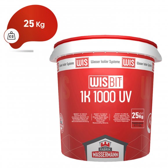 WISBIT® 1K 1000 UV Polimer modificiran, jednokomponentni,  Na bazi bitumena i gume, otporan na UV zračenje,  Visoka elastičnost Hidroizolacijski premaz.