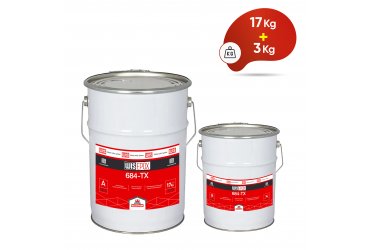 WIS EPOX® 684 -TX To je završni premaz na bazi epoksida bez otapala sa narandžastim uzorkom.